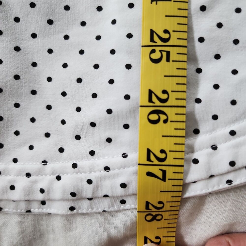 BYLT Premium Basics Lux Polo Shirt Mens S White Polka Dot Stretch Performance - Picture 7 of 8